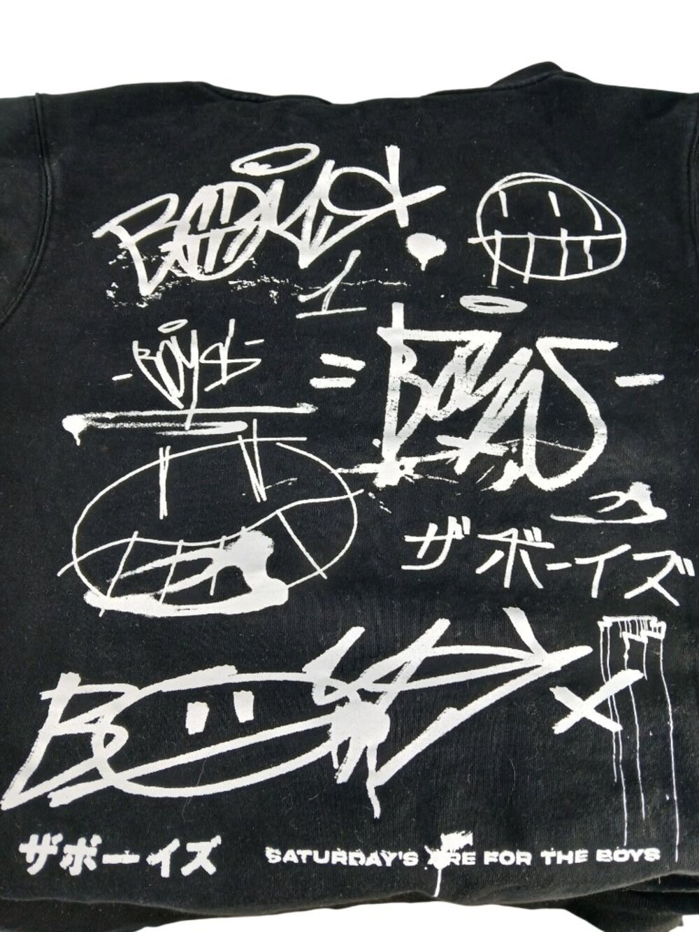 The Boys MENS Street Vandal Graffiti Hoodie Black Size M Graphic Saturdays Are F - Picture 16 of 16